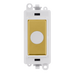Scolmore GM2017PWBR -  20A Flex Outlet Module - White - Polished Brass GridPro Scolmore - Sparks Warehouse