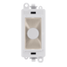 Scolmore GM2017PWBS -  20A Flex Outlet Module - White - Brushed Stainless GridPro Scolmore - Sparks Warehouse