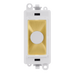 Scolmore GM2017PWSB -  20A Flex Outlet Module - White - Satin Brass GridPro Scolmore - Sparks Warehouse