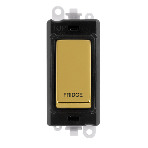 Scolmore GM2018BKBR-FD Gridpro Modules - Double Pole Switch - Printed Legend 20a Dp Switch Bk Br "fridge"  Scolmore - Sparks Warehouse