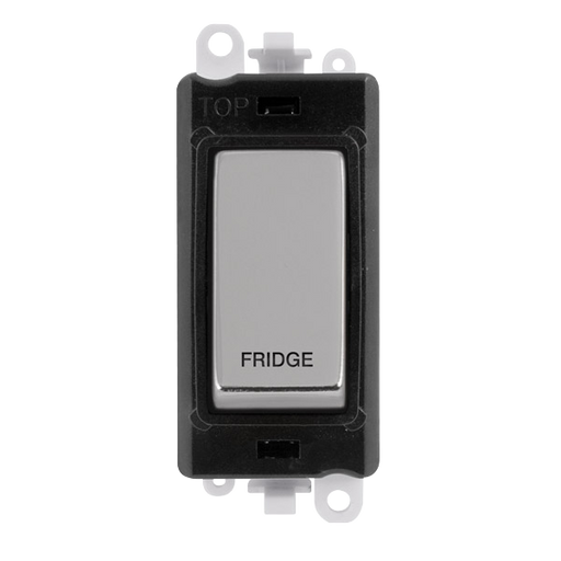 Scolmore GM2018BKCH-FD Gridpro Modules - Double Pole Switch - Printed Legend 20a Dp Switch Bk Ch "fridge"  Scolmore - Sparks Warehouse