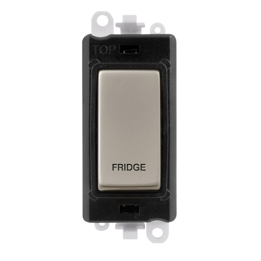 Scolmore GM2018BKPN-FD Gridpro Modules - Double Pole Switch - Printed Legend 20a Dp Switch Bk Pn "fridge"  Scolmore - Sparks Warehouse