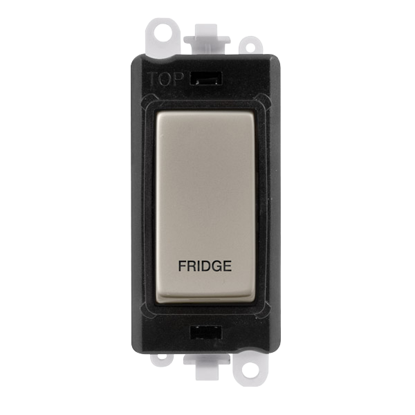 Scolmore GM2018BKPN-FD Gridpro Modules - Double Pole Switch - Printed Legend 20a Dp Switch Bk Pn "fridge"  Scolmore - Sparks Warehouse