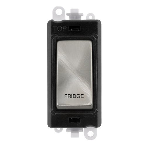 Scolmore GM2018BKSC-FD Gridpro Modules - Double Pole Switch - Printed Legend 20a Dp Switch Bk Sc "fridge"  Scolmore - Sparks Warehouse