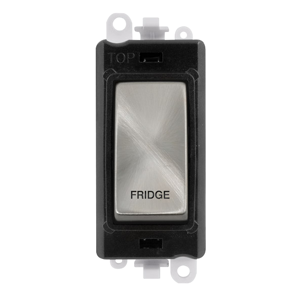 Scolmore GM2018BKSC-FD Gridpro Modules - Double Pole Switch - Printed Legend 20a Dp Switch Bk Sc "fridge"  Scolmore - Sparks Warehouse