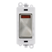 Scolmore GM2018NPWSC -  20AX Double Pole Switch With Neon Module - White - Satin Chrome GridPro Scolmore - Sparks Warehouse