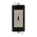 Scolmore GM2046BKPN -  20AX Double Pole Keyswitch Module - Black - Pearl Nickel GridPro Scolmore - Sparks Warehouse
