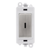 Scolmore GM2046PWSS -  20AX Double Pole Keyswitch Module - White - Stainless Steel GridPro Scolmore - Sparks Warehouse