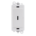 Scolmore GM2046PW -  20AX Double Pole Keyswitch Module - White GridPro Scolmore - Sparks Warehouse