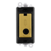 Scolmore GM2047-LBKBR -  13A Fused (Lockable) Module - Black - Polished Brass GridPro Scolmore - Sparks Warehouse