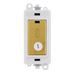Scolmore GM2047-LPWBR -  13A Fused (Lockable) Module - White - Polished Brass GridPro Scolmore - Sparks Warehouse