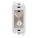 Scolmore GM2047-LPWBS -  13A Fused (Lockable) Module - White - Brushed Stainless GridPro Scolmore - Sparks Warehouse