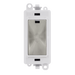Scolmore GM2047PWSC -  13A Fused Module - White - Satin Chrome GridPro Scolmore - Sparks Warehouse