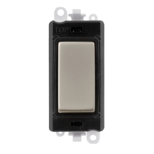 Scolmore GM2075BKPN -  20AX 3 Position Retractive Switch Module - Black - Pearl Nickel GridPro Scolmore - Sparks Warehouse