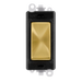 Scolmore GM2075BKSB -  20AX 3 Position Retractive Switch Module - Black - Satin Brass GridPro Scolmore - Sparks Warehouse