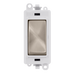 Scolmore GM2075PWBS -  20AX 3 Position Retractive Switch Module - White - Brushed Stainless GridPro Scolmore - Sparks Warehouse