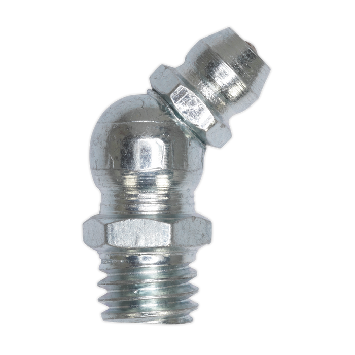 Sealey - GNM12 Grease Nipple 45° 8 x 1.25mm Pack of 25 Consumables Sealey - Sparks Warehouse