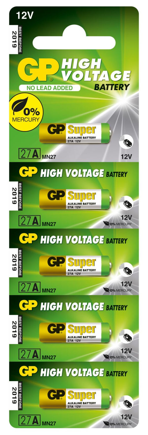 GP BATTERIES - GP Alkaline High Voltage 27A card of 5