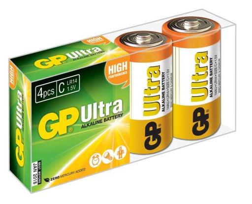 GP BATTERIES - GP C Battery Ultra Alkaline Box of 4