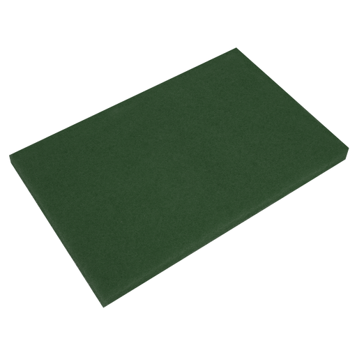 Sealey - GSP1218 12 x 18 x 1 Green Scrubber Pads - Pack of 5 Power Tool Accessories Sealey - Sparks Warehouse