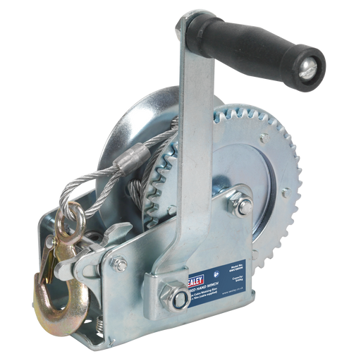 Sealey - GWC1200M Geared Hand Winch 540kg Capacity with Cable Janitorial / Garden & Leisure Sealey - Sparks Warehouse