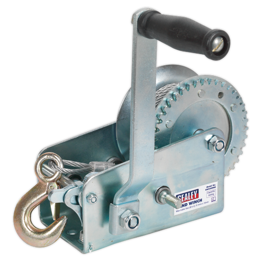 Sealey - GWC2000M Geared Hand Winch 900kg Capacity with Cable Janitorial / Garden & Leisure Sealey - Sparks Warehouse