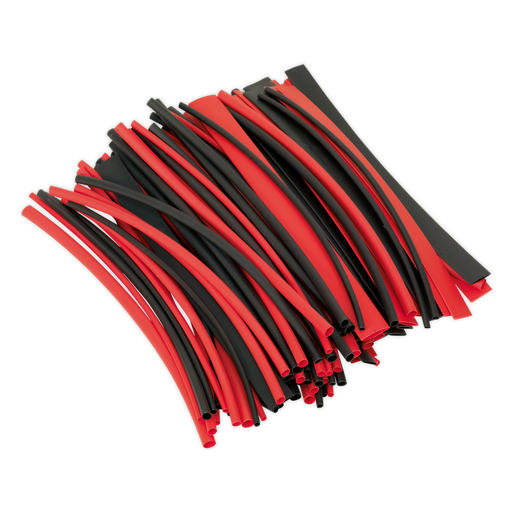 Sealey - HST200BR Heat Shrink Tubing Black & Red 200mm 100pc Consumables Sealey - Sparks Warehouse