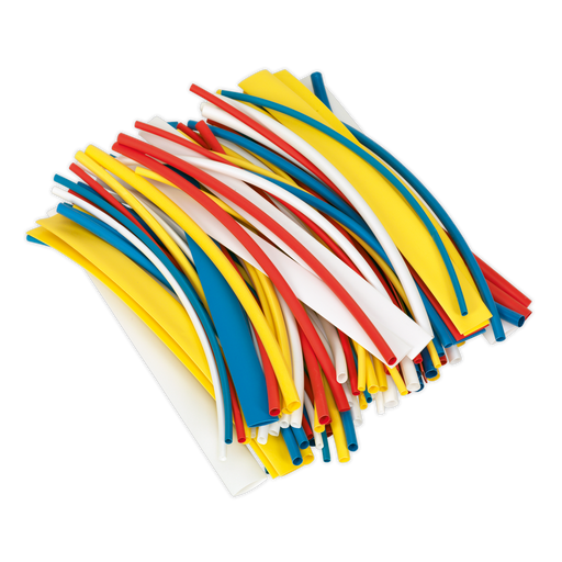 Sealey - HST200MC Heat Shrink Tubing Mixed Colours 200mm 100pc Consumables Sealey - Sparks Warehouse