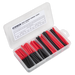 Sealey - HST501BR Heat Shrink Tubing Assortment 180pc 50 & 100mm Black & Red Consumables Sealey - Sparks Warehouse