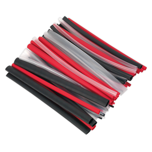 Sealey - HSTAL72MC Heat Shrink Tubing Assortment 72pc Mixed Colours Adhesive Lined 200mm Consumables Sealey - Sparks Warehouse