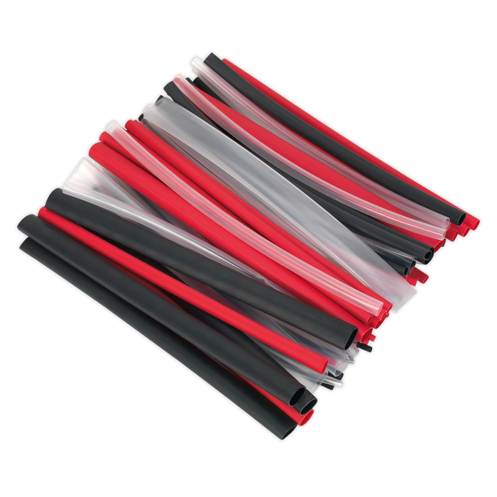 Sealey - HSTAL72MC Heat Shrink Tubing Assortment 72pc Mixed Colours Adhesive Lined 200mm Consumables Sealey - Sparks Warehouse