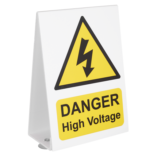 Sealey - HVS1 High Voltage Vehicle Warning Sign Vehicle Service Tools Sealey - Sparks Warehouse