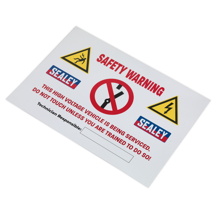 Sealey - HYBRIDSIGN Hybrid/Electric Vehicle Warning Sign Vehicle Service Tools Sealey - Sparks Warehouse