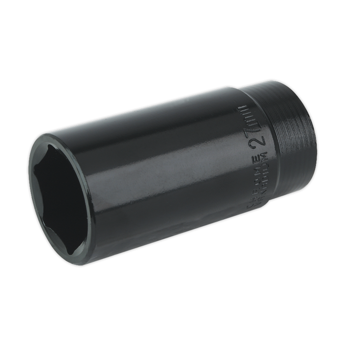 Sealey - IS1227D Impact Socket 27mm Deep 1/2"Sq Drive Hand Tools Sealey - Sparks Warehouse