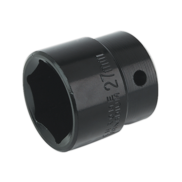 Sealey - IS1227 Impact Socket 27mm 1/2"Sq Drive Hand Tools Sealey - Sparks Warehouse