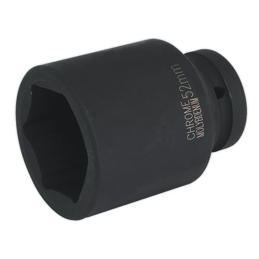 Sealey - IS152D Impact Socket 52mm Deep 1"Sq Drive Hand Tools Sealey - Sparks Warehouse