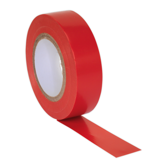 Sealey - ITRED10 PVC Insulating Tape 19mm x 20m Red Pack of 10 Consumables Sealey - Sparks Warehouse