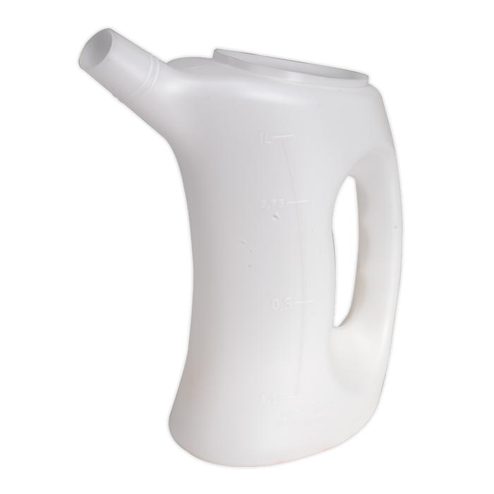 Sealey - J1 Measuring Jug with Rigid Spout 1ltr Lubrication Sealey - Sparks Warehouse