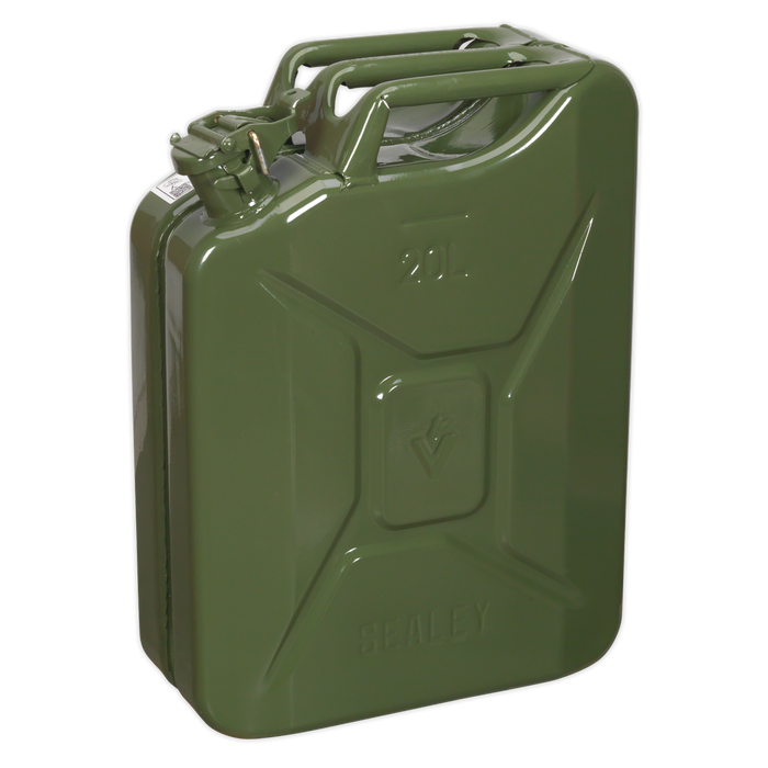 Sealey - JC20G Jerry Can 20ltr - Green Lubrication Sealey - Sparks Warehouse