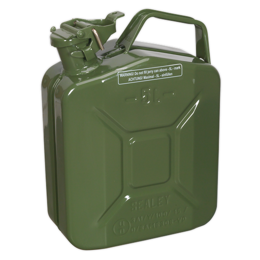 Sealey - JC5MG Jerry Can 5ltr - Green Lubrication Sealey - Sparks Warehouse