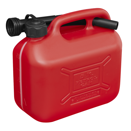 Sealey - JC5R Fuel Can 5ltr - Red Lubrication Sealey - Sparks Warehouse