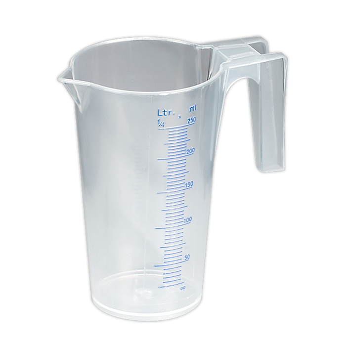 Sealey - JT0250 Measuring Jug Translucent 0.25ltr Lubrication Sealey - Sparks Warehouse