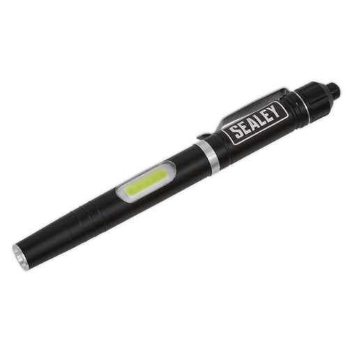 Sealey - LED016 Aluminium Penlight CREE XTE + 1W COB Lighting & Power Sealey - Sparks Warehouse