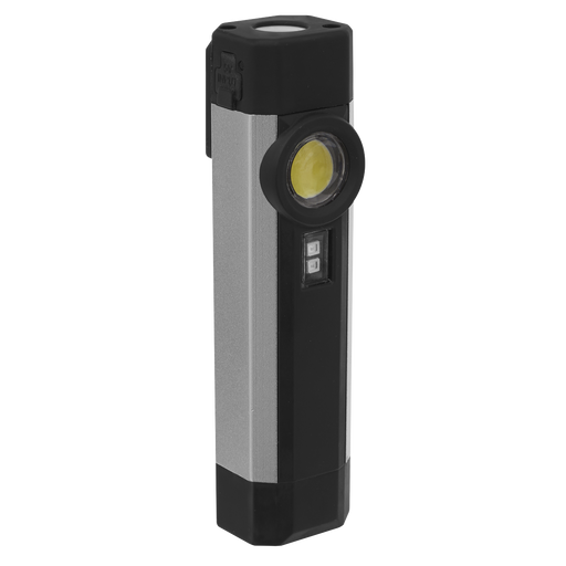 Sealey LED220UV - Rechargeable Aluminium Pocket Light with UV 3W COB + 1 SMD Lighting & Power Sealey - Sparks Warehouse