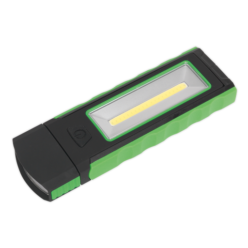 Sealey - Magnetic Pocket Light 3W + 0.5W COB LED - Green Lighting & Power Sealey - Sparks Warehouse