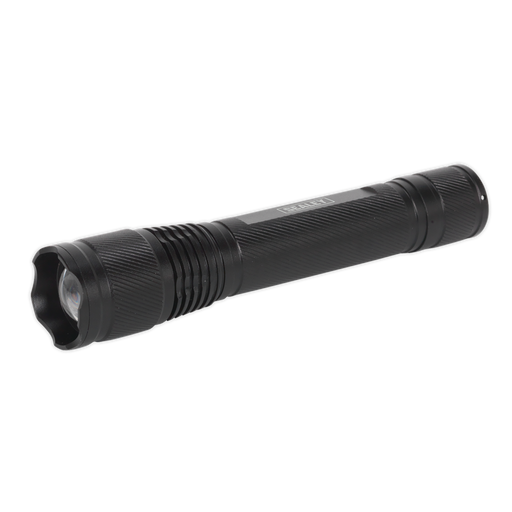 Sealey - LED445 Aluminium Torch 3W XPE CREE LED Adjustable Focus 2 x AA Cell Lighting & Power Sealey - Sparks Warehouse