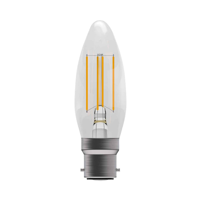 Bell 60114 Dimmable 4W  BC Bayonet Cap B22 Candle Cool White 4000K
  420lm Clear Light Bulb