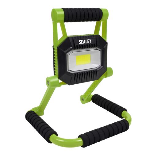 Sealey - LEDFL10W 10W COB LED Rechargeable Portable Floodlight - Fold Flat Lighting & Power Sealey - Sparks Warehouse