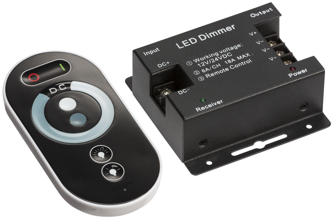 Knightsbridge LEDFR7 12V / 24V RF Controller and Touch Remote - Dimmer Single Colour ML Knightsbridge - Sparks Warehouse