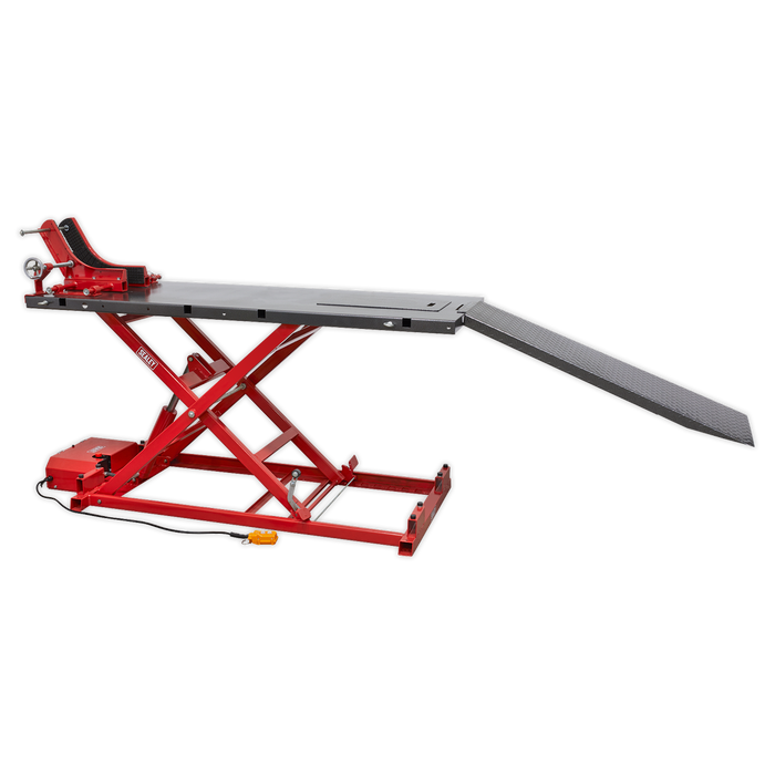 Sealey - MC680E Motorcycle Lift 680kg Capacity Heavy-Duty Electro/Hydraulic Motorcycle Tools Sealey - Sparks Warehouse